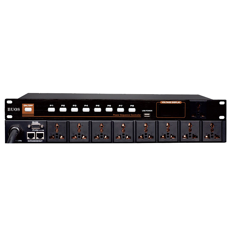 電源時序器（8+1路 232接口 聯(lián)機 帶屏 USB充電）BS-PS108